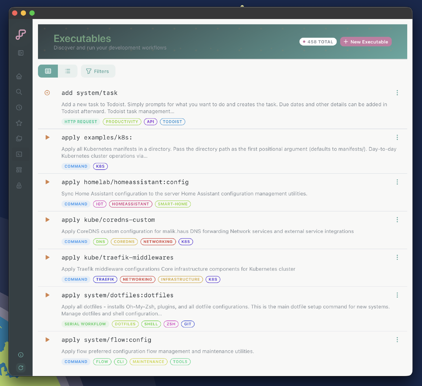 Mochi Executables View